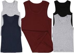 img 2 attached to 👕 ToBeInStyle Pack of 4 Tank Tops for Boys