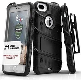 img 1 attached to Zizo Bolt Series iPhone 8 Plus Case / iPhone 7 Plus Case with Kickstand, Holster Clip, and Military Grade Drop Protection – Includes iPhone 8 Plus Screen Protector