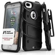 zizo bolt series iphone 8 plus case / iphone 7 plus case with kickstand, holster clip, and military grade drop protection – includes iphone 8 plus screen protector logo