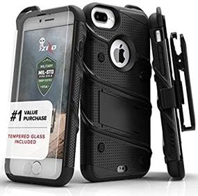 img 4 attached to Zizo Bolt Series iPhone 8 Plus Case / iPhone 7 Plus Case with Kickstand, Holster Clip, and Military Grade Drop Protection – Includes iPhone 8 Plus Screen Protector