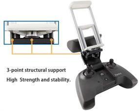 img 2 attached to 📱 Удобный держатель для смартфона или планшета Hanatora для Parrot Anafi/ANAFI Base/Extended/FPV/Thermal/Work Skycontroller 3 - важные аксессуары для контроллера телефона
