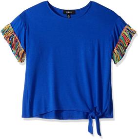 img 1 attached to Amy Byer Girls Tassle T Shirt