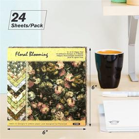 img 3 attached to 🌸 VONDYU 6x6 Floral Pattern Cardstock Paper Pad - 24 Sheets, Lovely Card Making Paper Pack, Vintage Single-Sided Scrapbooking Pages, Decorative Craft Papers for Photo Album Decor (A)