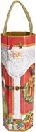 🎅 stylish caspari entertaining gift bag: santa design, ideal size 4-1/2" x 13" x 3-3/4 логотип