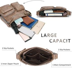 img 1 attached to 👜 Стильная сумка-кроссбоди KL928: Плечевая сумка из искусственной замши для женщин