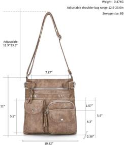 img 3 attached to 👜 Стильная сумка-кроссбоди KL928: Плечевая сумка из искусственной замши для женщин