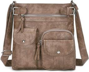 img 4 attached to 👜 Стильная сумка-кроссбоди KL928: Плечевая сумка из искусственной замши для женщин