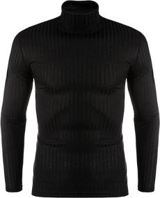 img 3 attached to 👕 Giyaue Men's Slim Fit Turtleneck T Shirts: Casual and Stylish Thermal Tops for a Muscular Look