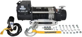 img 1 attached to 🦈 Superwinch Tiger Shark 12V Winch: Aluminum Hawse, Synthetic Rope - 9500 lb. Load Capacity