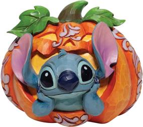 img 4 attached to 🎃 Disney Traditions Lilo and Stitch Jack O'Lantern Figurine by Enesco Jim Shore, 4.02 Inch, Multicolor