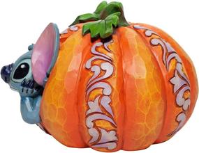 img 3 attached to 🎃 Disney Traditions Lilo and Stitch Jack O'Lantern Figurine by Enesco Jim Shore, 4.02 Inch, Multicolor