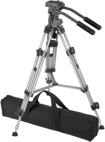 img 4 attached to 🎥 Ravelli AVTP Professional 55" 65mm Video Camera Tripod – Ideal for Smooth & Stable Video Shooting with Fluid Drag Head