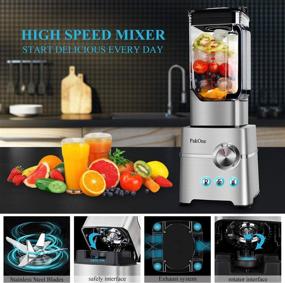 img 1 attached to 🥤 Powerful Countertop Smoothie Blender: 1800 Watt | 3 Preset Programs | Adjustable Speed Control