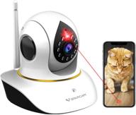 wireless pet camera with laser, vstarcam 1080p cat toys, night vision sound motion alerts, app remote control home security camera for pets & baby logo