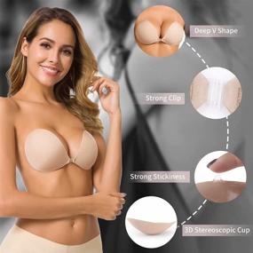 img 2 attached to 👗 Niidor Adhesive Strapless Invisible Silicone Women's Clothing: Effortless and Seamless Wardrobe Solutions