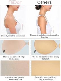 img 1 attached to 👗 Niidor Adhesive Strapless Invisible Silicone Women's Clothing: Effortless and Seamless Wardrobe Solutions
