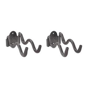 img 4 attached to 🔗 Double Hook Steel Utility Hook, 2-Pack - Amazon Basics Heavy Duty Multi-Purpose Garage