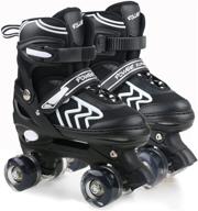 🚀 versatile kids roller skates with light up wheels for boys, girls, women, and men - adjustable sizes for outdoor and indoor use logo