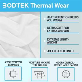 img 2 attached to 🩲 Bodtek Men's Premium Thermal Underwear Pants - Fleece Lined Long Johns Base Layer Bottoms