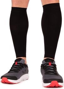 img 4 attached to 🏃 Calf Compression Sleeve for Men and Women - Leg and Shin Splint Support for Running and Cycling