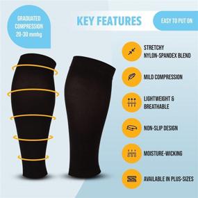 img 2 attached to 🏃 Calf Compression Sleeve for Men and Women - Leg and Shin Splint Support for Running and Cycling