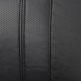 img 1 attached to 🚗 Universal Fit Leather Black Car Seat Covers for Cars, SUVs, and Trucks with Airbag Compatibility - Leader Accessories Auto 2 Front Seats Low Back