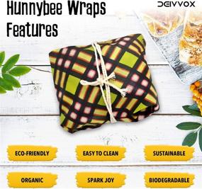 img 1 attached to 🐝 DEIVVOX Organic Beeswax Food Wrap Set Of 7 - Reusable Beeswax Food Wrap - Natural Beeswax Wrapping - Sustainable Food Storage - Plastic-Free Bee Wrap - Odorless Eco-friendly Reusable - Bee Wax Wraps for Sustainable Food Preservation