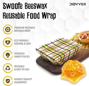 img 3 attached to 🐝 DEIVVOX Organic Beeswax Food Wrap Set Of 7 - Reusable Beeswax Food Wrap - Natural Beeswax Wrapping - Sustainable Food Storage - Plastic-Free Bee Wrap - Odorless Eco-friendly Reusable - Bee Wax Wraps for Sustainable Food Preservation