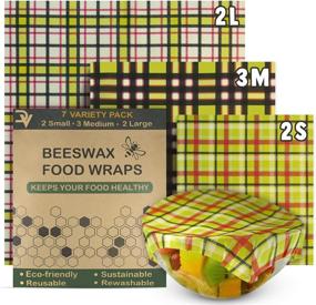 img 4 attached to 🐝 DEIVVOX Organic Beeswax Food Wrap Set Of 7 - Reusable Beeswax Food Wrap - Natural Beeswax Wrapping - Sustainable Food Storage - Plastic-Free Bee Wrap - Odorless Eco-friendly Reusable - Bee Wax Wraps for Sustainable Food Preservation