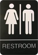🚽 optimized unisex braille restroom sign for bathrooms logo