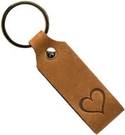 ankerpunkt keychain leather heart germany logo