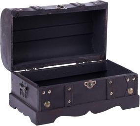 img 2 attached to 🏴 Vintiquewise(TM) Small Pirate Style Wooden Treasure Chest: Uncover Hidden Riches