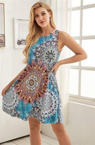 img 1 attached to Floral Tshirt Sundress: Sleeveless 🌸 Casual Beach Dresses for Women with Pockets