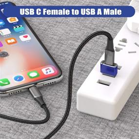 img 2 attached to 2 упаковки адаптеров USB C Female к USB Male: кабель зарядки Type C к A для iPhone 11 12, AirPods, Galaxy Note, Google Pixel и других