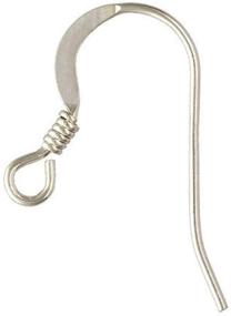 img 4 attached to 📿 Pack of 50 Genuine Sterling Silver Hooks for Earrings Making - French Style Ear Wire Coiled Connector (Wire Diameter ~ 0.7mm / 21 Gauge / 0.028 inch) - SS234-7