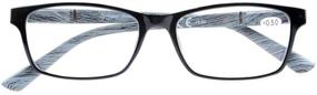 img 2 attached to 👓 Eyekepper 5-Pack Computer & Reading Glasses: Spring Hinges, Wood-Look Arms, Crystal Clear Vision