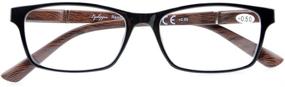 img 3 attached to 👓 Eyekepper 5-Pack Computer & Reading Glasses: Spring Hinges, Wood-Look Arms, Crystal Clear Vision