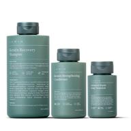 men's scalp recovery kit: enhances hair growth with keratin recovery shampoo + repairs with keratin conditioner + promotes hair health with scalp treatment - by lumin logo