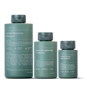 img 4 attached to Men's Scalp Recovery Kit: Enhances Hair Growth with Keratin Recovery Shampoo + Repairs with Keratin Conditioner + Promotes Hair Health with Scalp Treatment - by Lumin