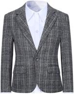 stylish plaid blazer jacket for boys: ideal formal wedding attire logo