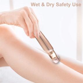 img 2 attached to 🪒 Painless Electric Shaver for Women - Versatile Wet and Dry Razor for Legs, Face & Bikini Line - Portable and Cordless - Micro USB Rechargeable