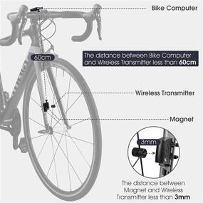 img 3 attached to 🚴 CYCLESPEED Bicycle Speedometer Odometer: Waterproof Wireless Bike Computer with 18 Functions - LCD Backlight Display, Smart Sensor, and Multi-Language Support (Black)