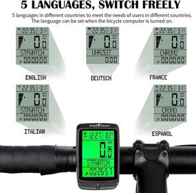 img 2 attached to 🚴 CYCLESPEED Bicycle Speedometer Odometer: Waterproof Wireless Bike Computer with 18 Functions - LCD Backlight Display, Smart Sensor, and Multi-Language Support (Black)