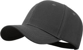 img 4 attached to 🧢 Unisex Adjustable Baseball Cap - Stylish Solid Color Dad Hat with Low Profile Design