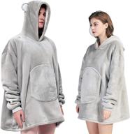 🐻 cozy animal-insipired hoodie blanket: oversized sweatshirt wrap for men and women logo