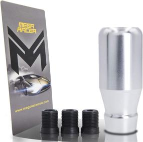 img 4 attached to 🚗 Mega Racer 8cm Silver Aluminum Shift Knob - Upgrade Your Ride with Style and Precision - Ideal for Buttonless Automatic & Manual Transmission Vehicles - Durable Automotive Replacement Part - 1 Piece