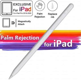 img 3 attached to Ручка-стилус высокой точности с поддержкой отбрасывания ладони для Apple iPad - магнитный дизайн, без задержек, совместима с наклоном - Apple iPad 6-го поколения/Mini 5-го поколения/Air 3-го поколения/Pro (11/12,9 дюйма) - Перо