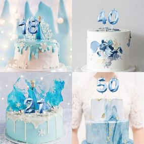 img 2 attached to 🎉 PartyWoo Birthday Candles: Blue Number 0 Candle for Cake, Happy Birthday Candle, Cake Topper, Party Decorations - 2.75 inch