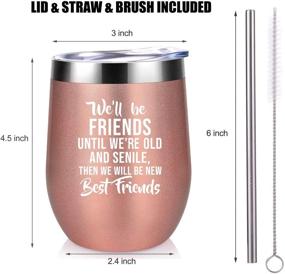 img 1 attached to 🎁 Unique Friendship Gifts for Women - Perfect Christmas & Birthday Presents for Best Friends - Thoughtful Friend Gifts for Women, BFF, Soul Sisters - Coolife Wine Tumbler