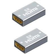 🔌 высококачественный 8k hdmi адаптер женский на женский 2 шт., разъем hdmi 3d удлинительный кабель - прочный алюминиевый сплав - идеально подходит для телевизоров hdtv, roku stick, компьютеров, пк, мониторов, ноутбуков, проекторов, dvd-плееров, адаптеров av-приемников - совместим с ps5/4/3/2". логотип